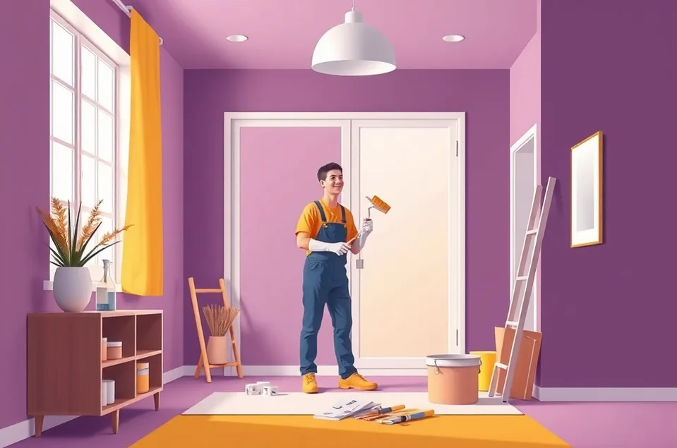 Intérieur rénové après travaux de peinture à Aulnay-sous-Bois